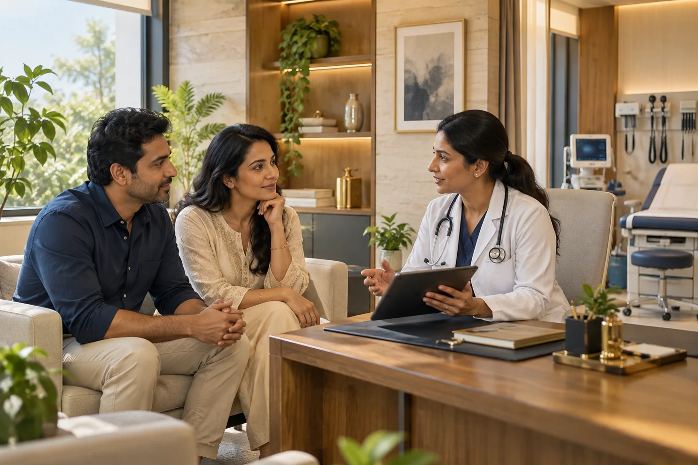 Illustrative general medicine & family practices setting with fictional people