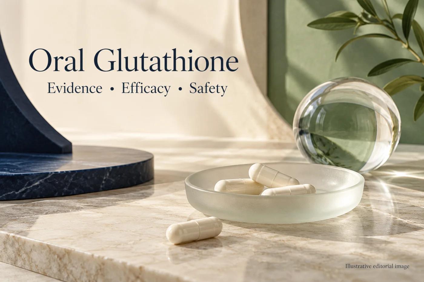 Oral glutathione capsules illustrating an evidence, efficacy and safety review